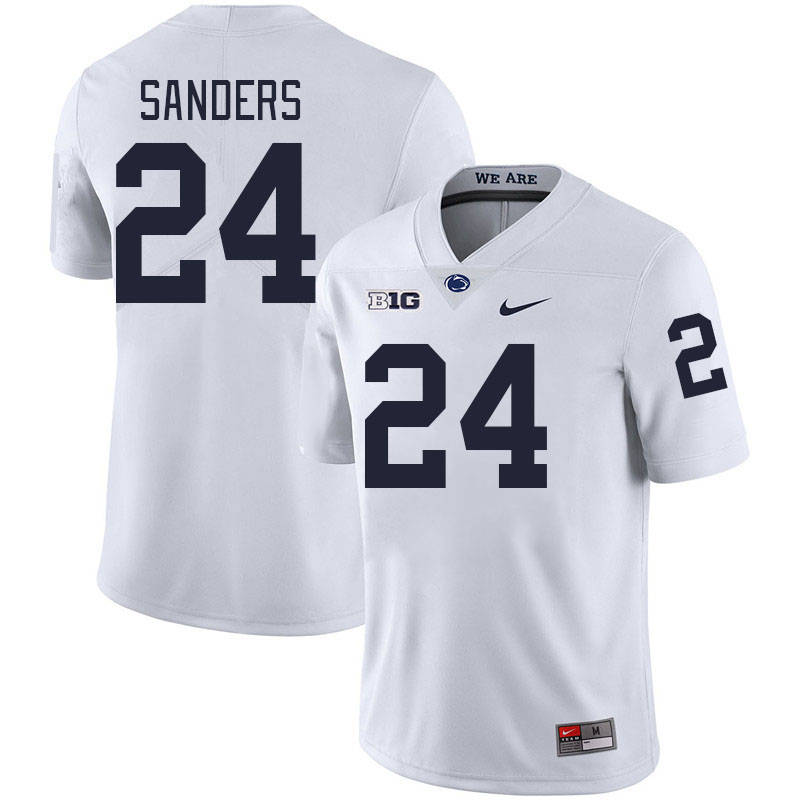 Penn State Nittany Lions #24 Miles Sanders College Football Jerseys Stitched Sale-White